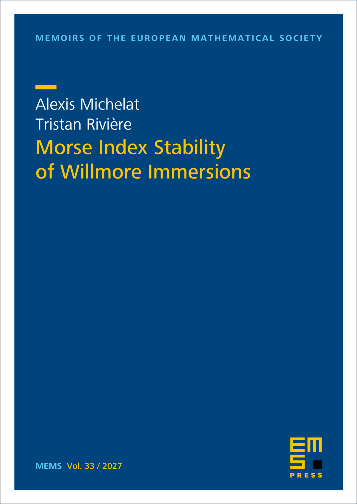 Morse Index Stability of Willmore Immersions cover