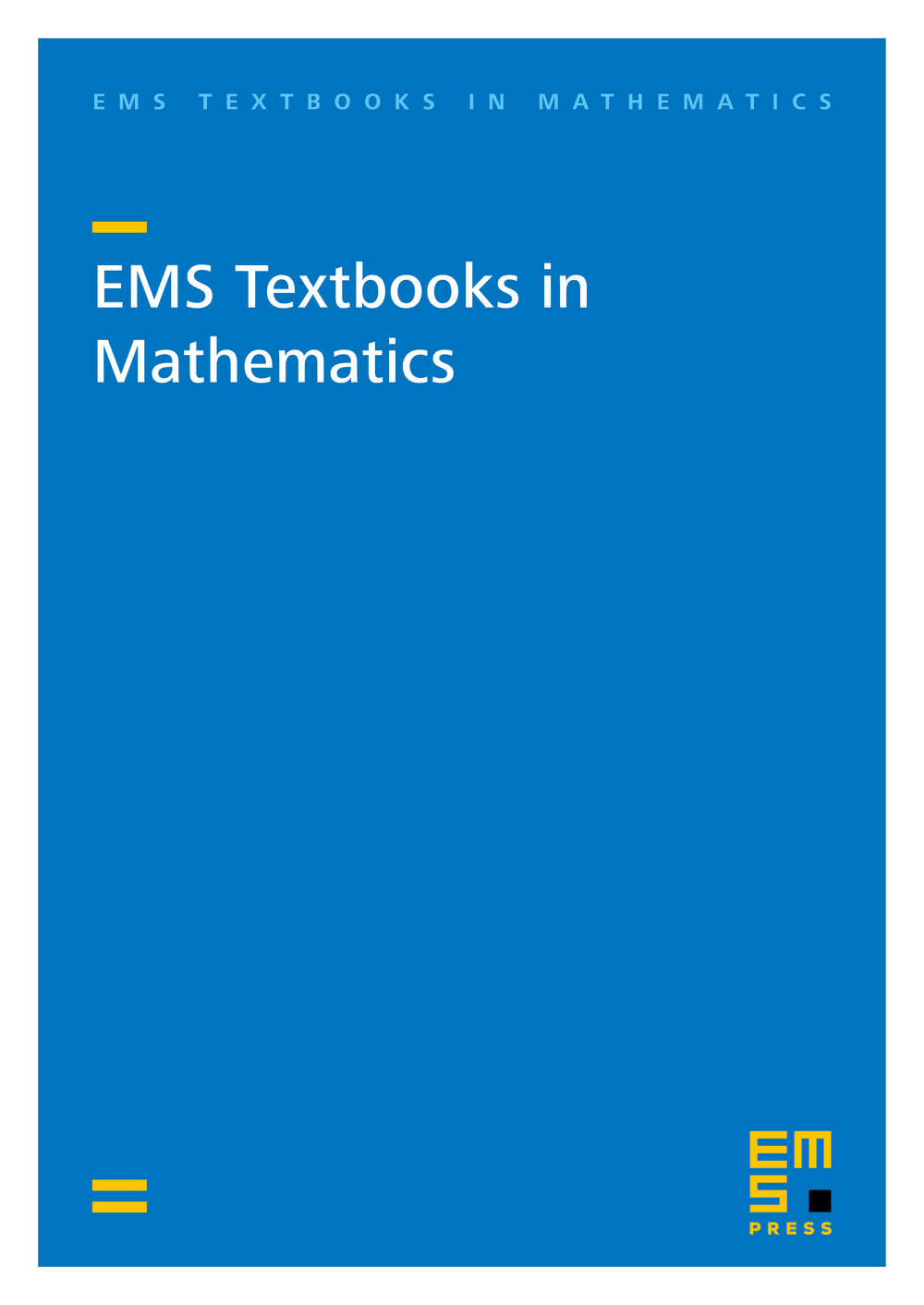 EMS Textbooks in Mathematics cover