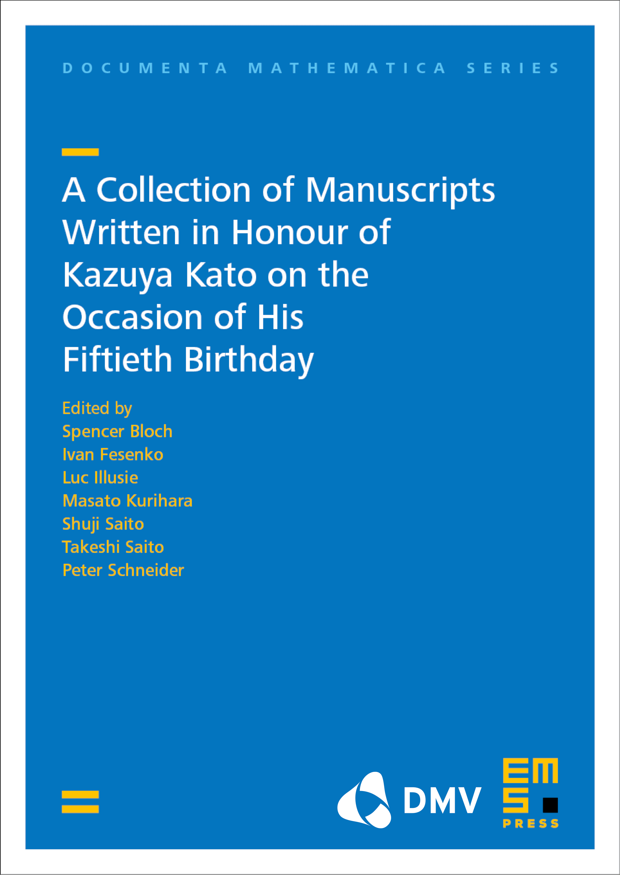 A Collection of Manuscripts Written in Honour of Kazuya Kato on the Occasion of His Fiftieth Birthday cover