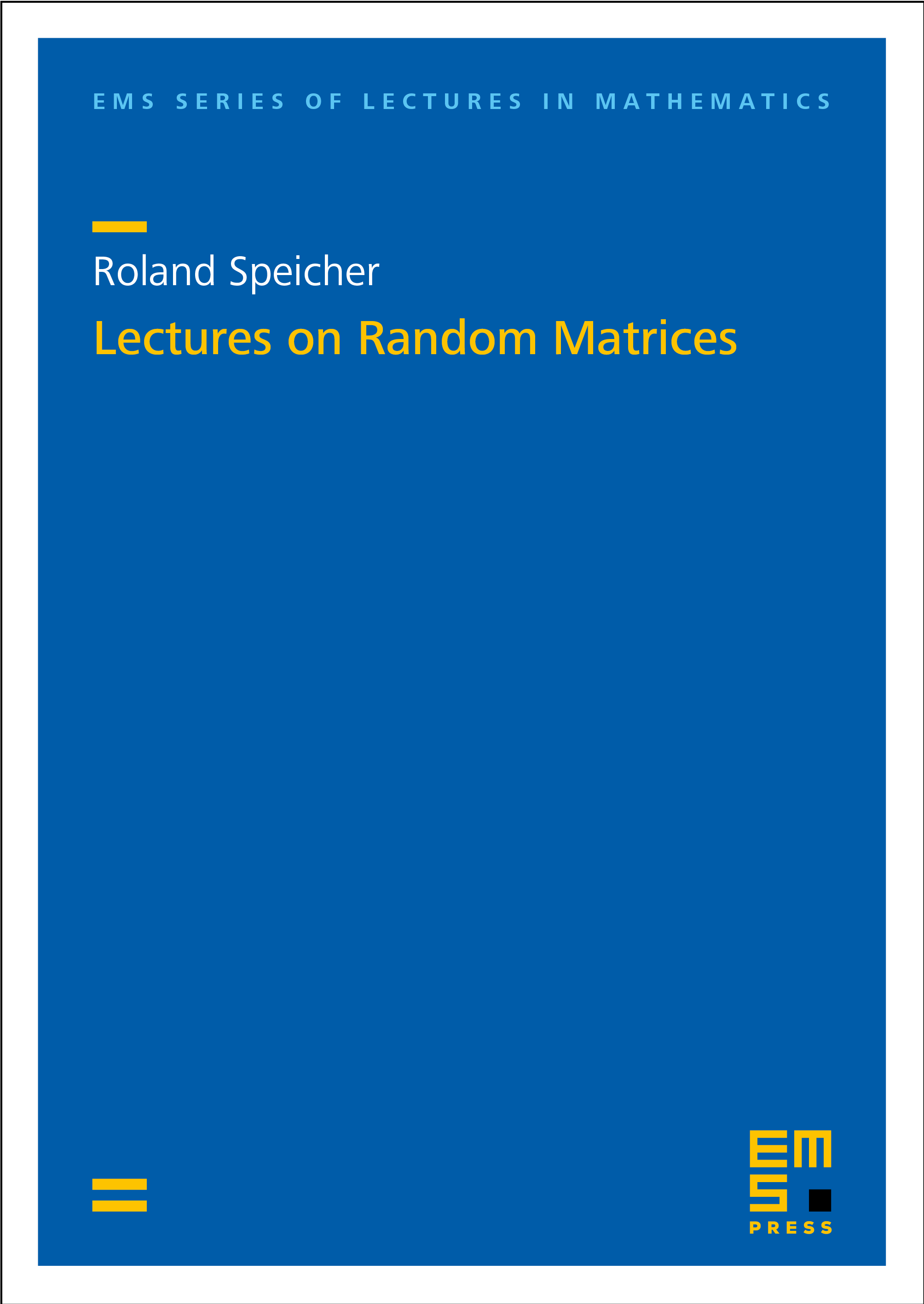 Lectures on Random Matrices cover