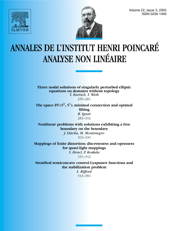 Ann. Inst. H. Poincaré C Anal. Non Linéaire cover