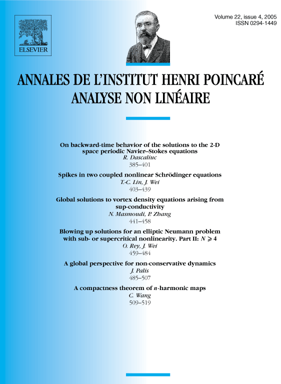 Ann. Inst. H. Poincaré C Anal. Non Linéaire cover