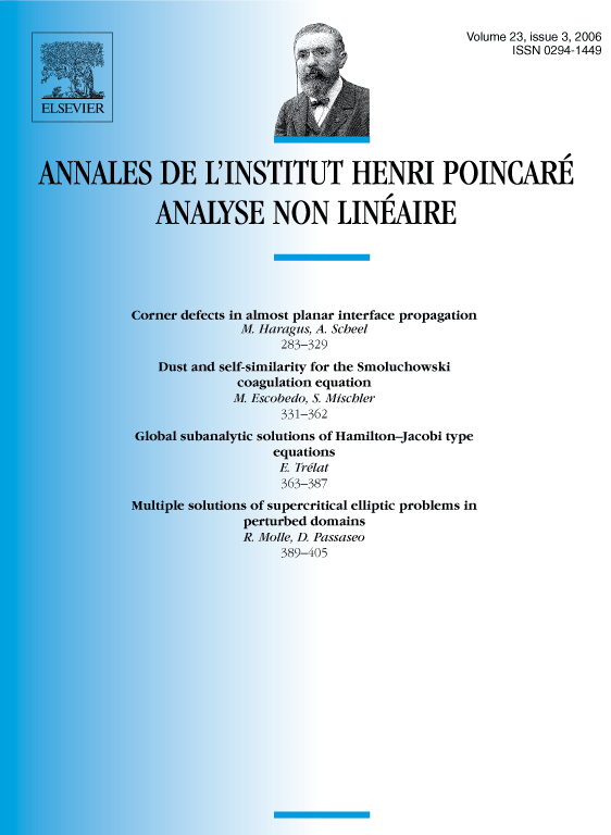 Ann. Inst. H. Poincaré C Anal. Non Linéaire cover