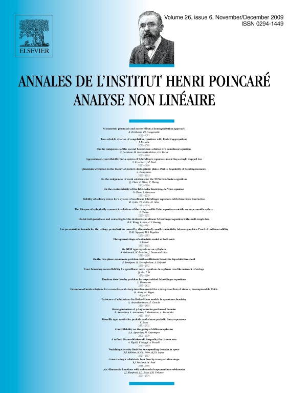 Ann. Inst. H. Poincaré C Anal. Non Linéaire cover