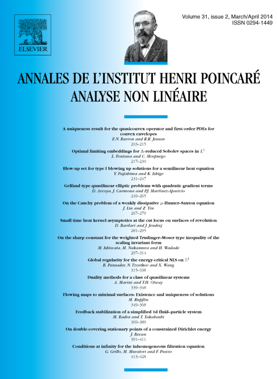 Ann. Inst. H. Poincaré C Anal. Non Linéaire cover