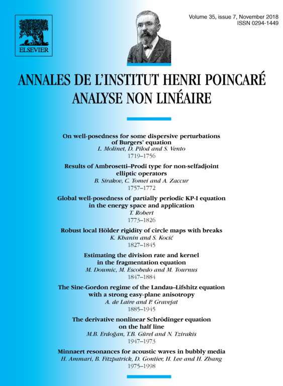 Ann. Inst. H. Poincaré C Anal. Non Linéaire cover