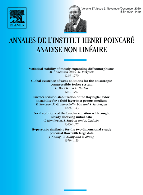 Ann. Inst. H. Poincaré C Anal. Non Linéaire cover