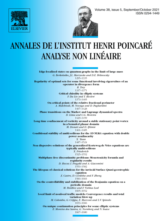 Ann. Inst. H. Poincaré C Anal. Non Linéaire cover