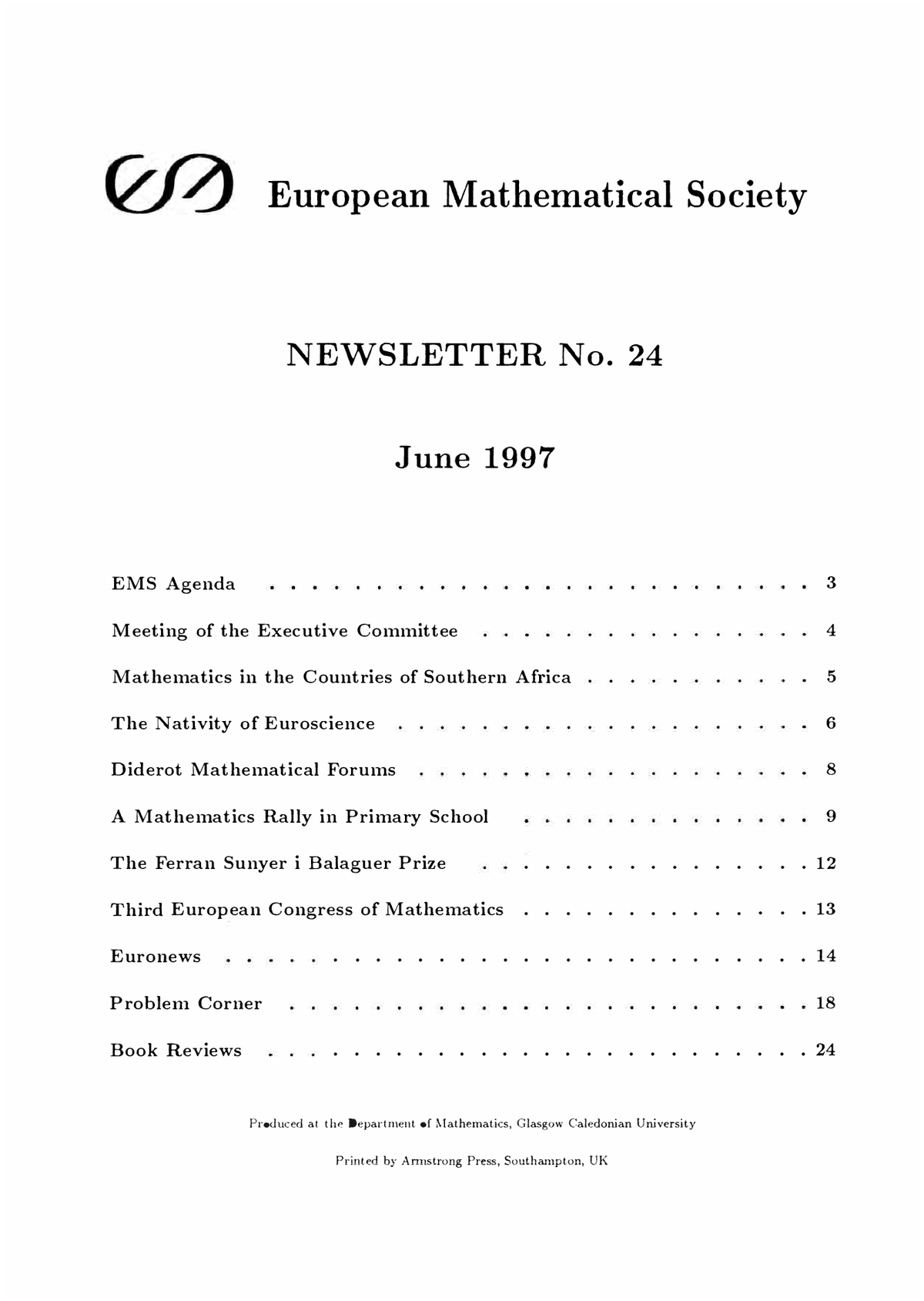 Eur. Math. Soc. Mag. cover