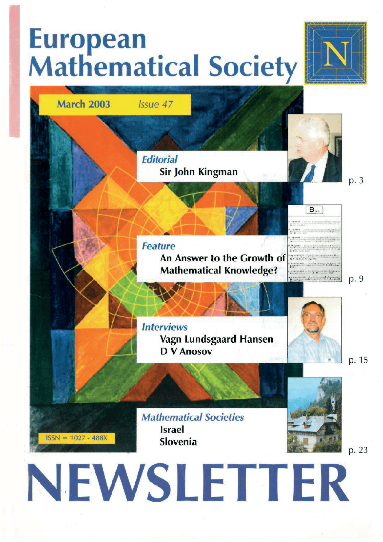 Eur. Math. Soc. Mag. cover