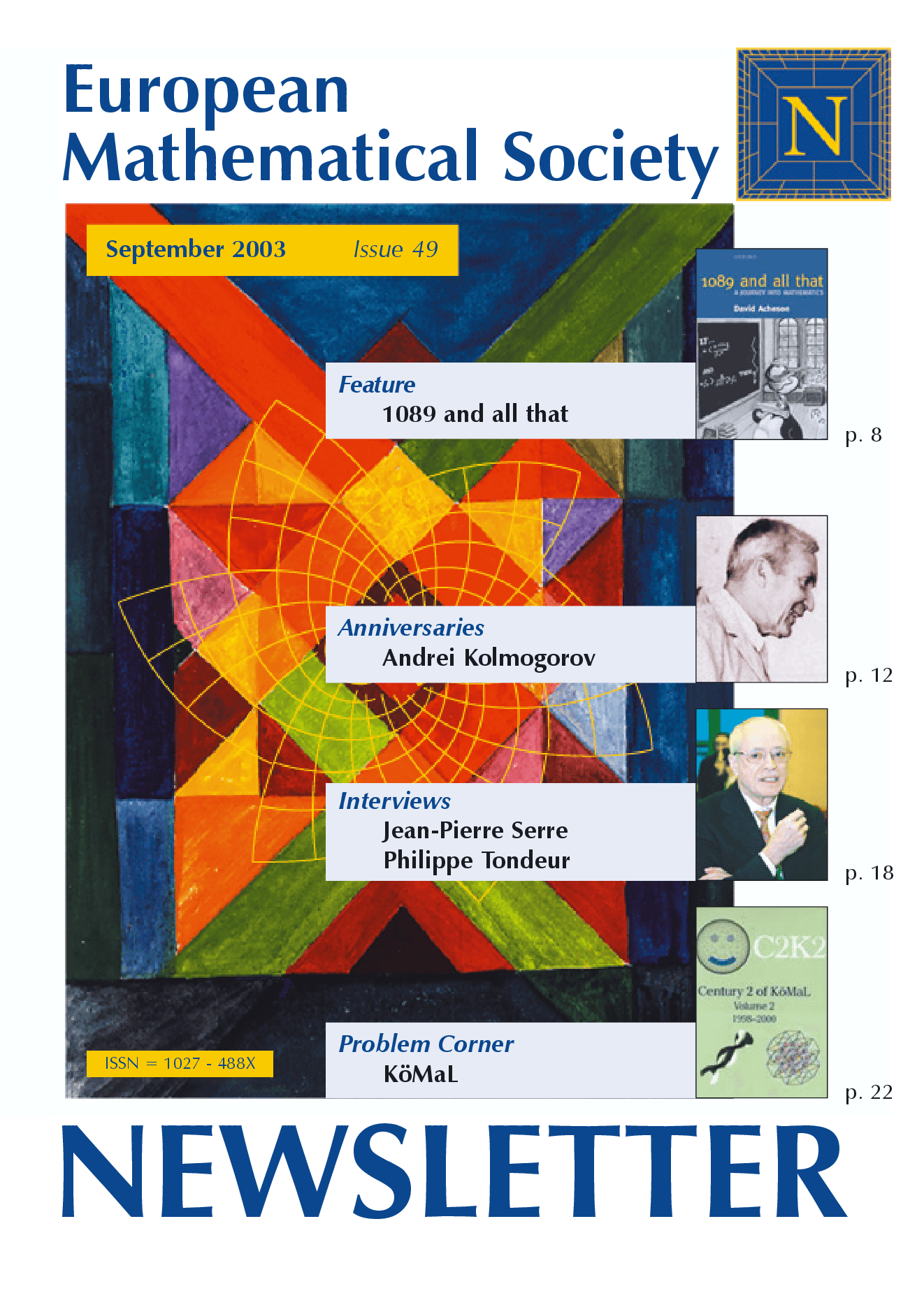 Eur. Math. Soc. Mag. cover