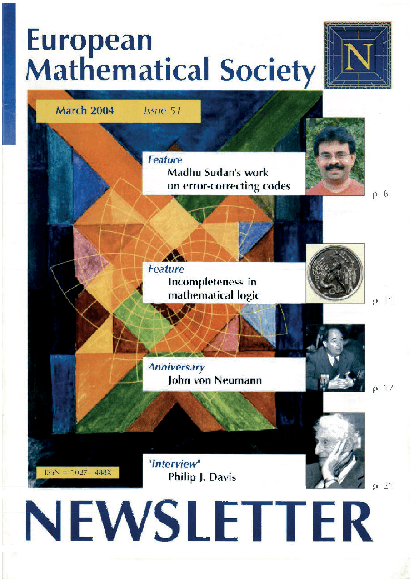 Eur. Math. Soc. Mag. cover