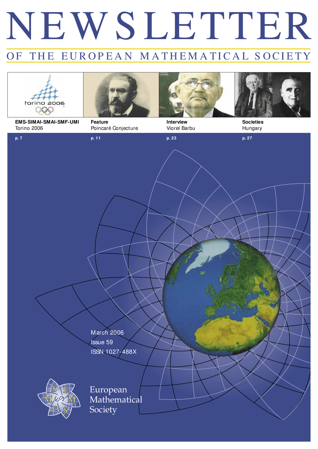 Eur. Math. Soc. Mag. cover