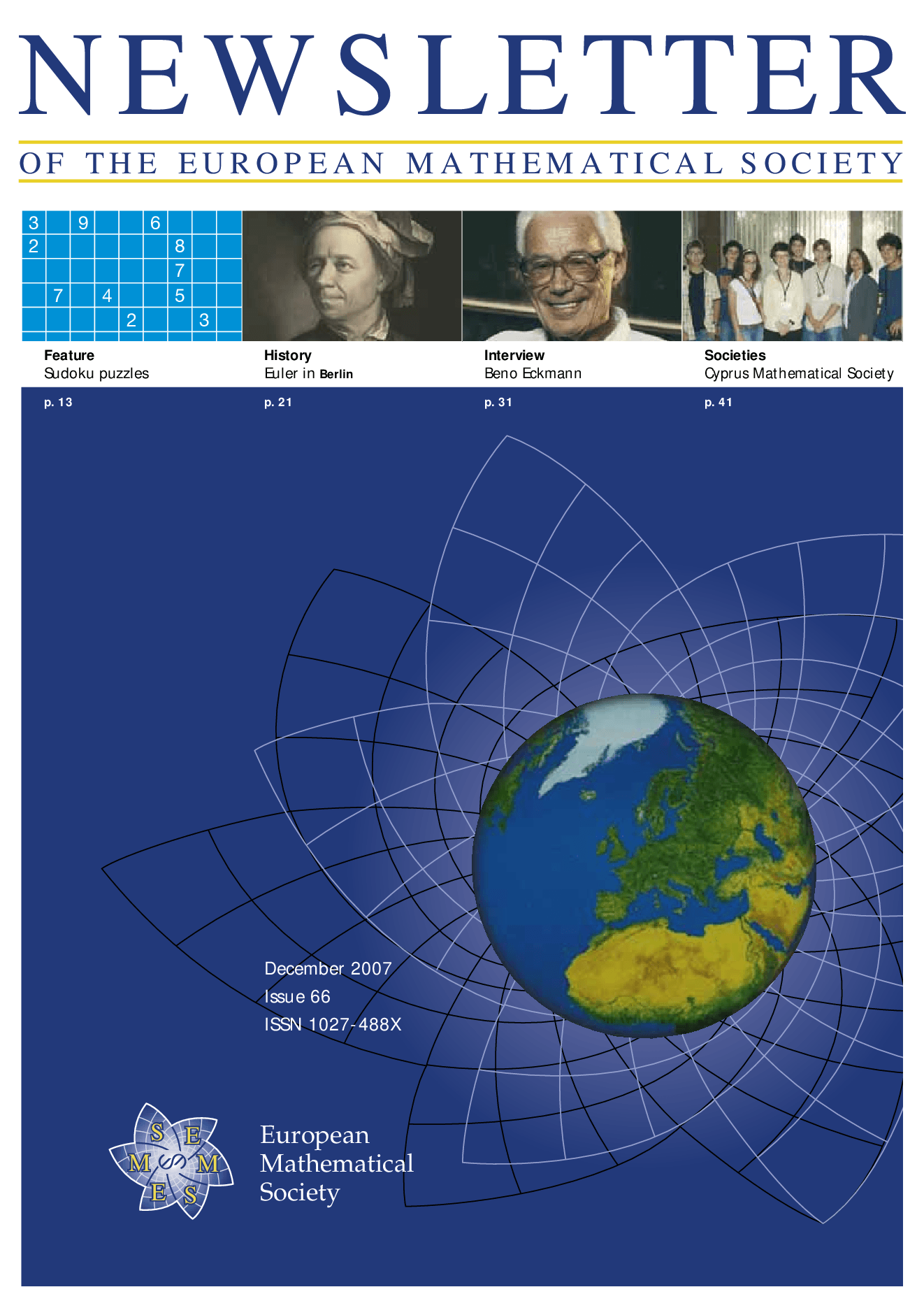 Eur. Math. Soc. Mag. cover