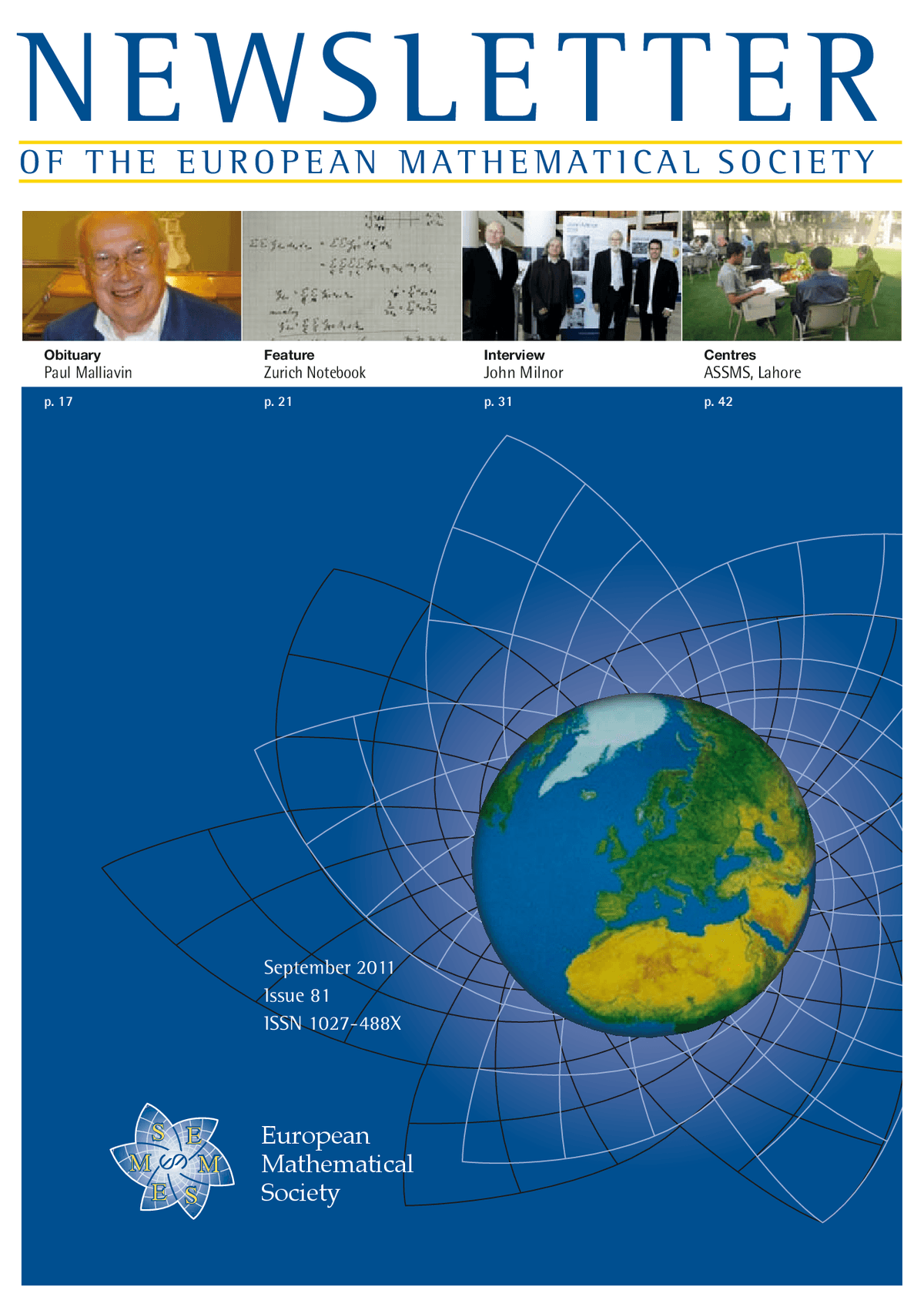 Eur. Math. Soc. Mag. cover