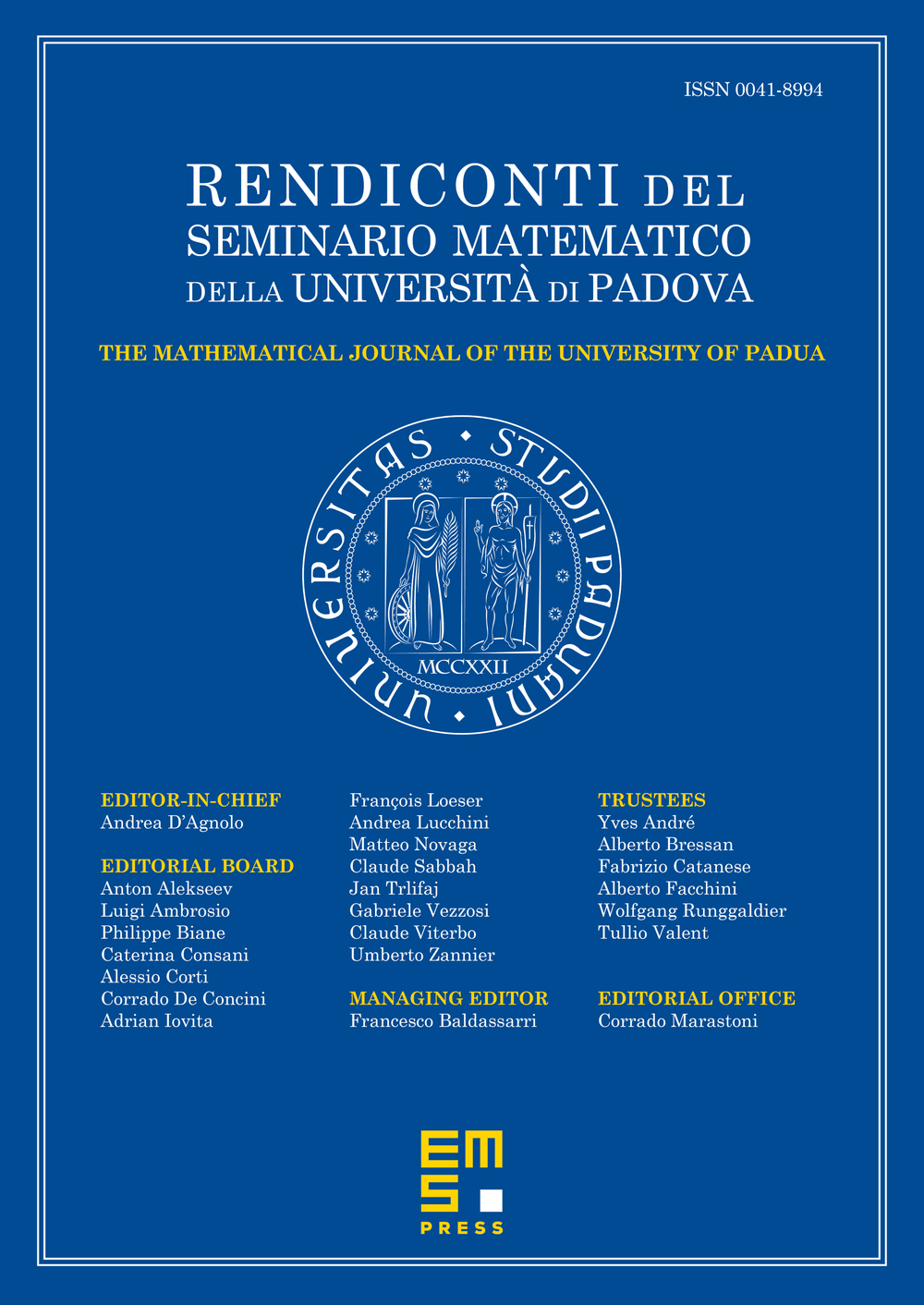 Rend. Sem. Mat. Univ. Padova cover
