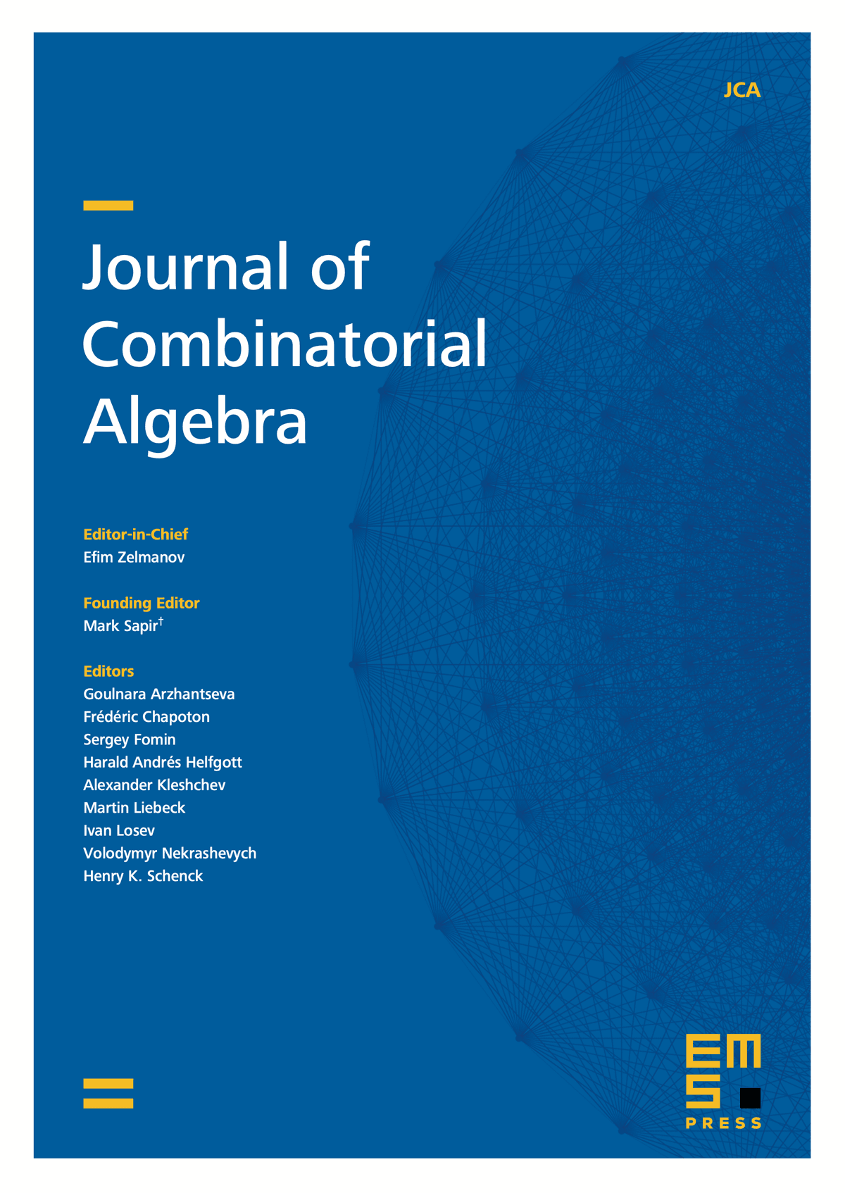 J. Comb. Algebra cover