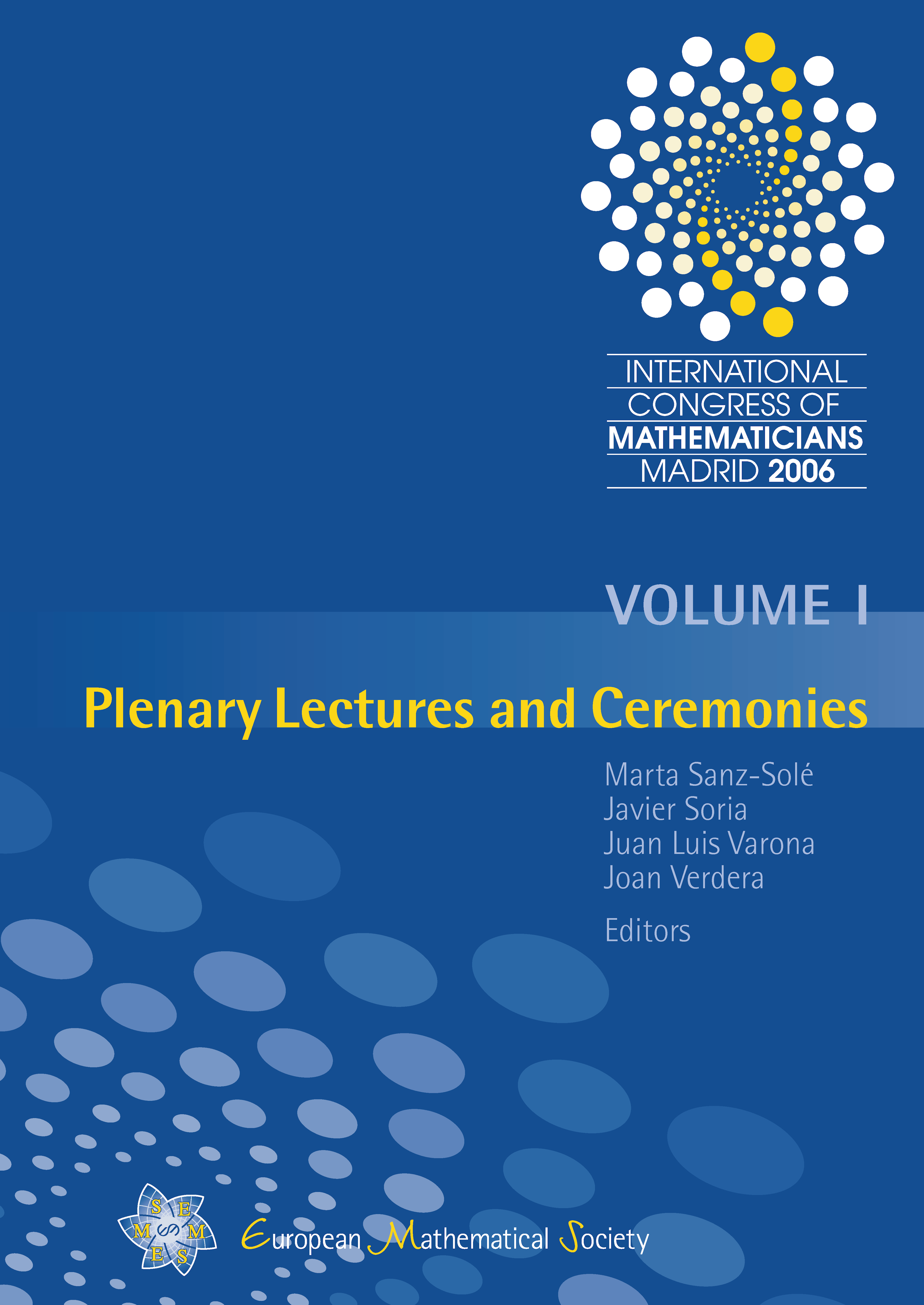 Proceedings of the International Congress of Mathematicians Madrid, August 22–30, 2006 cover