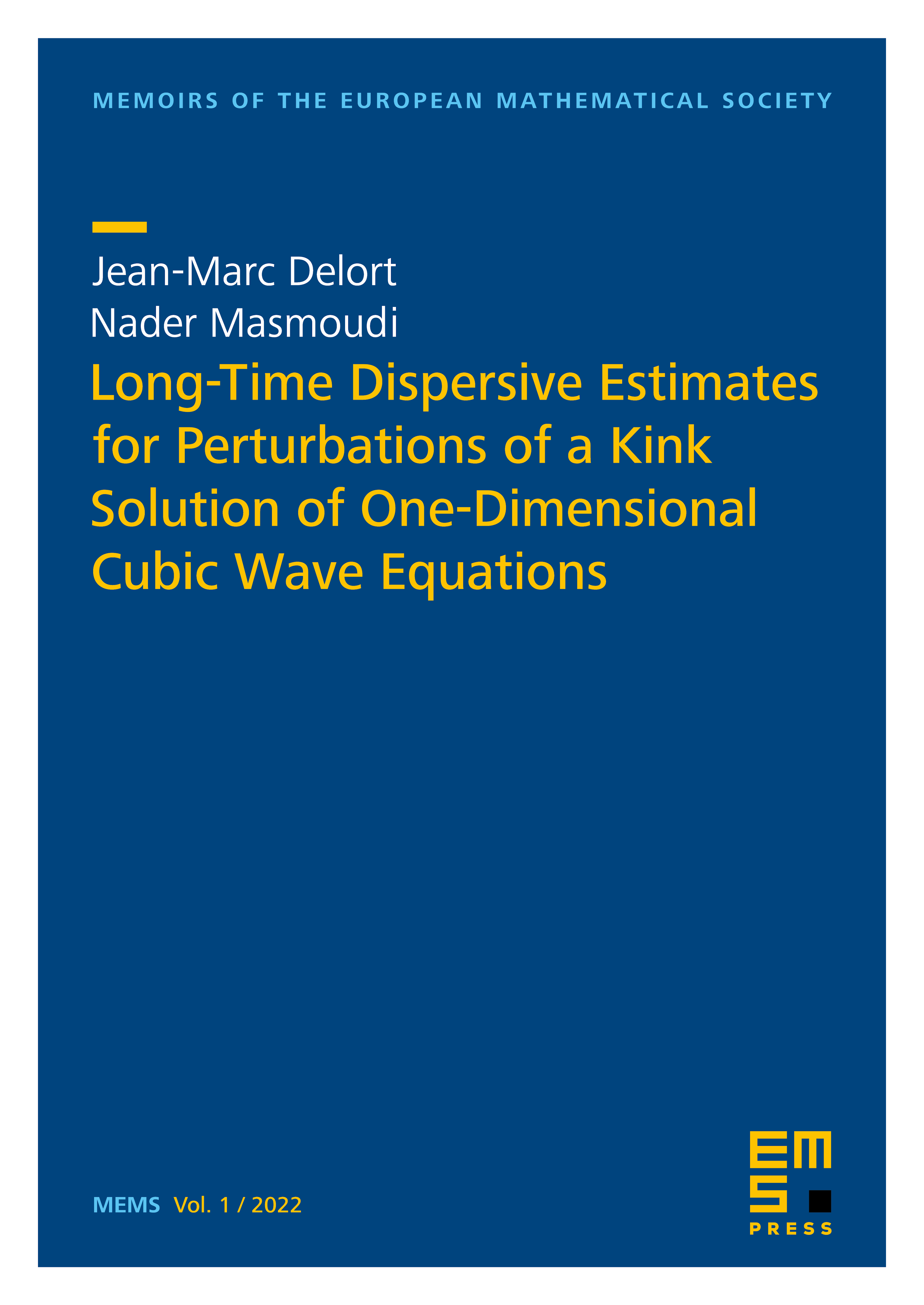 Long-Time Dispersive Estimates for Perturbations of a Kink Solution of One-Dimensional Cubic Wave Equations cover