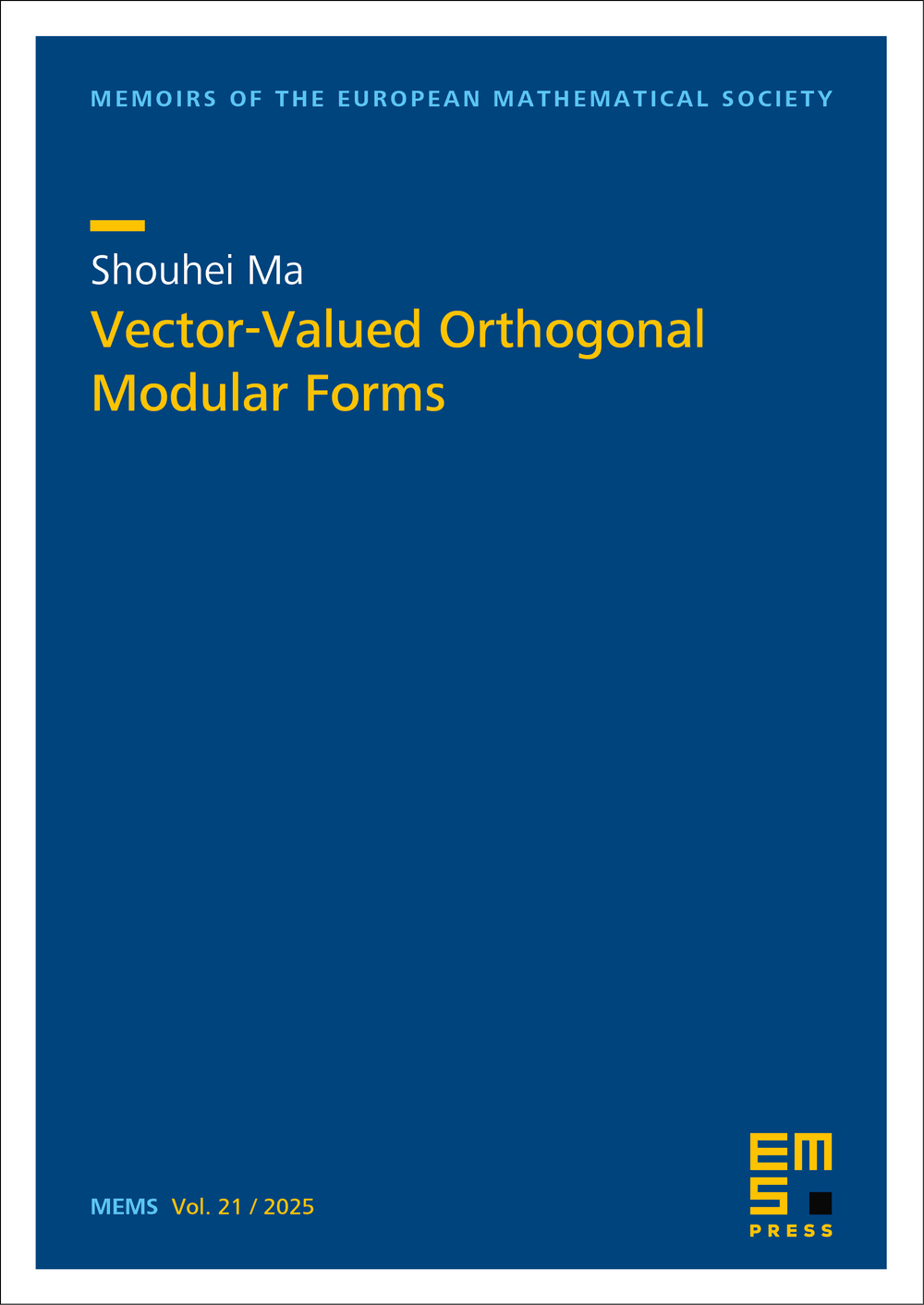 Vector-Valued Orthogonal Modular Forms cover