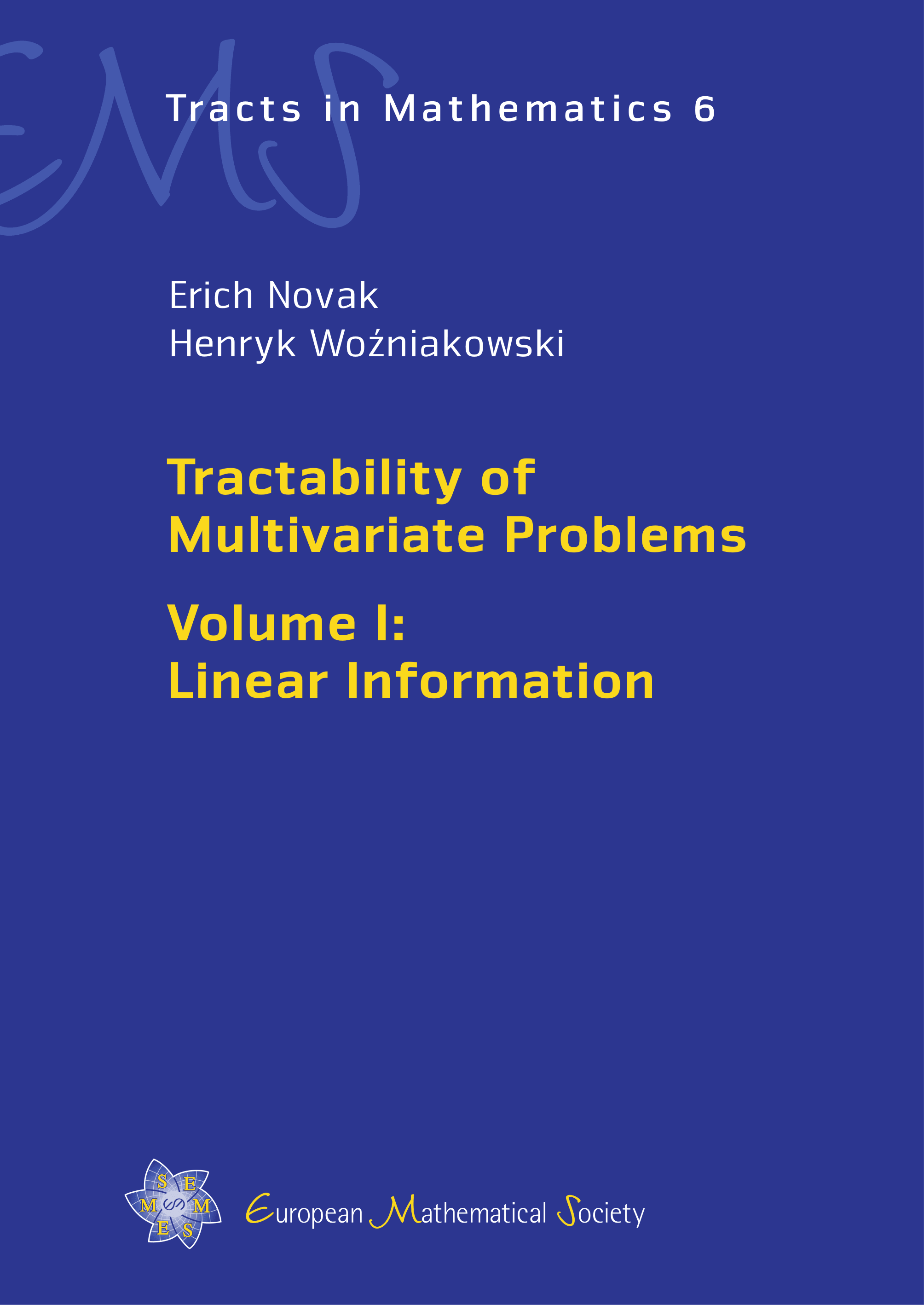 Tractability of Multivariate Problems cover