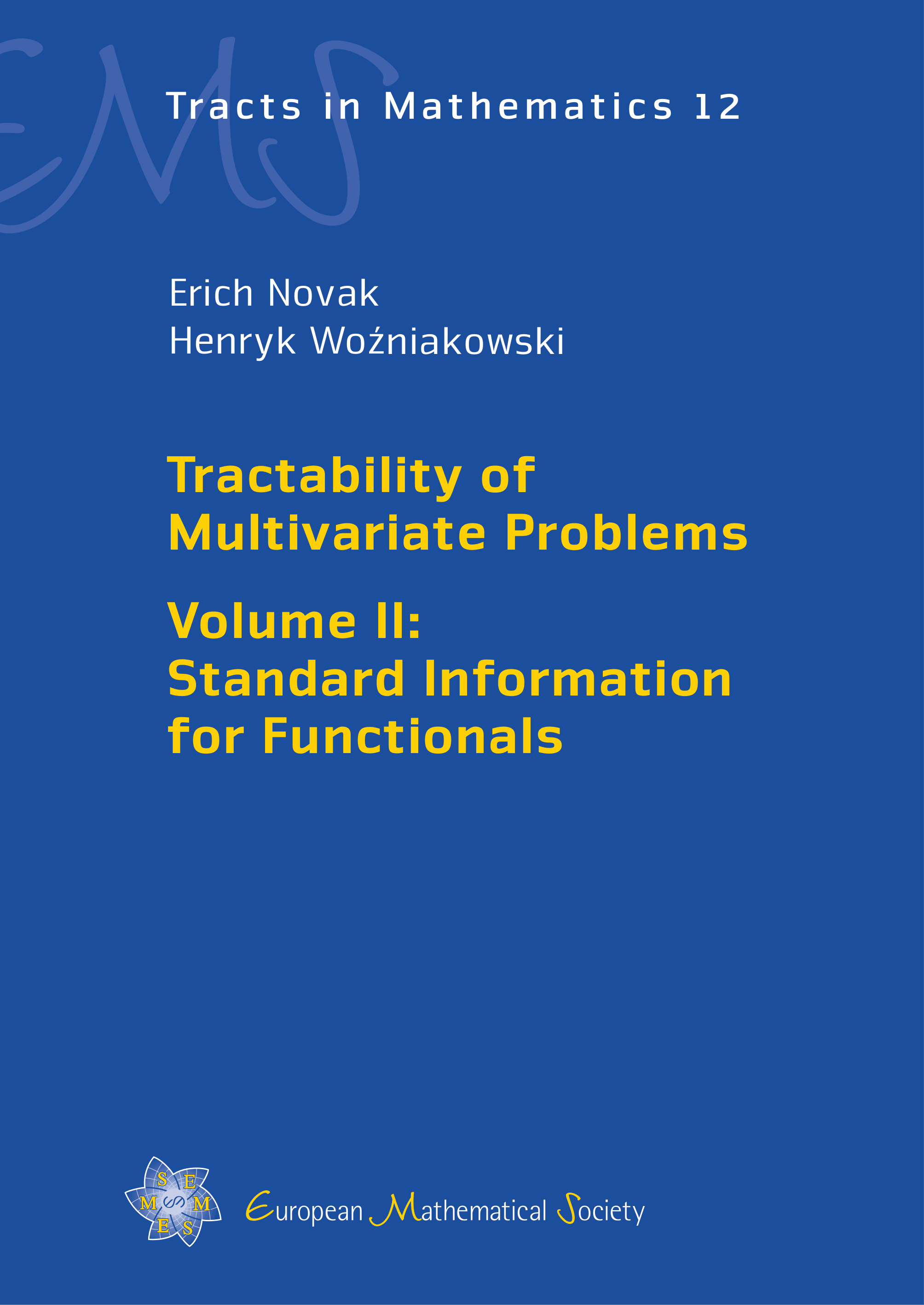 Tractability of Multivariate Problems cover