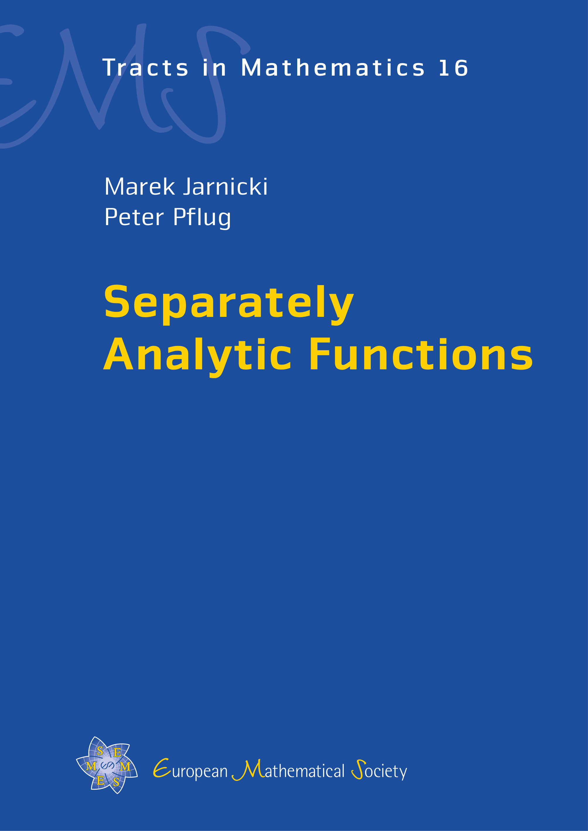 Separately Analytic Functions cover
