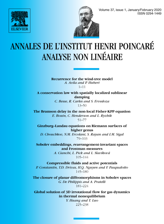 Ann. Inst. H. Poincaré Anal. Non Linéaire cover