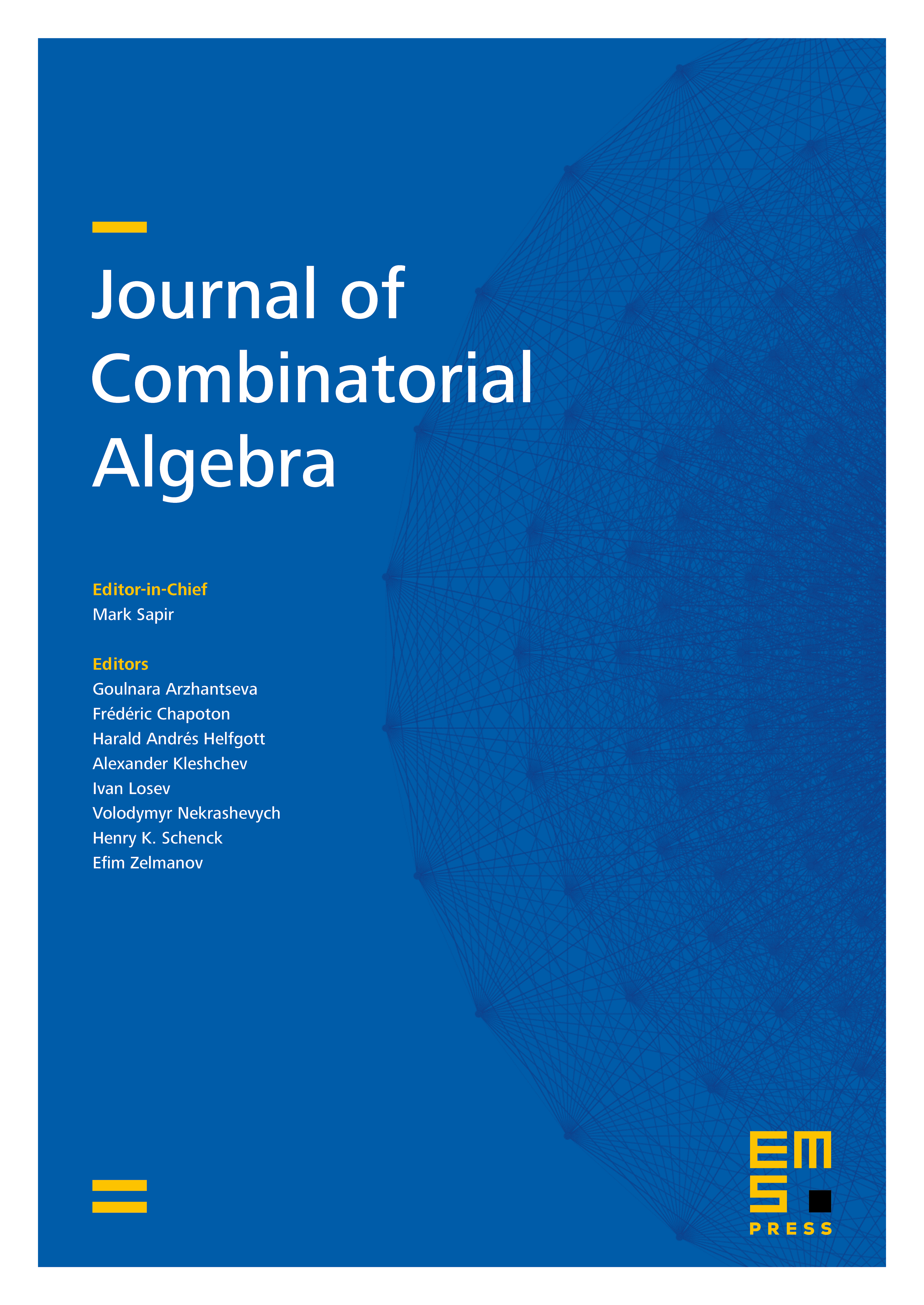 J. Comb. Algebra cover