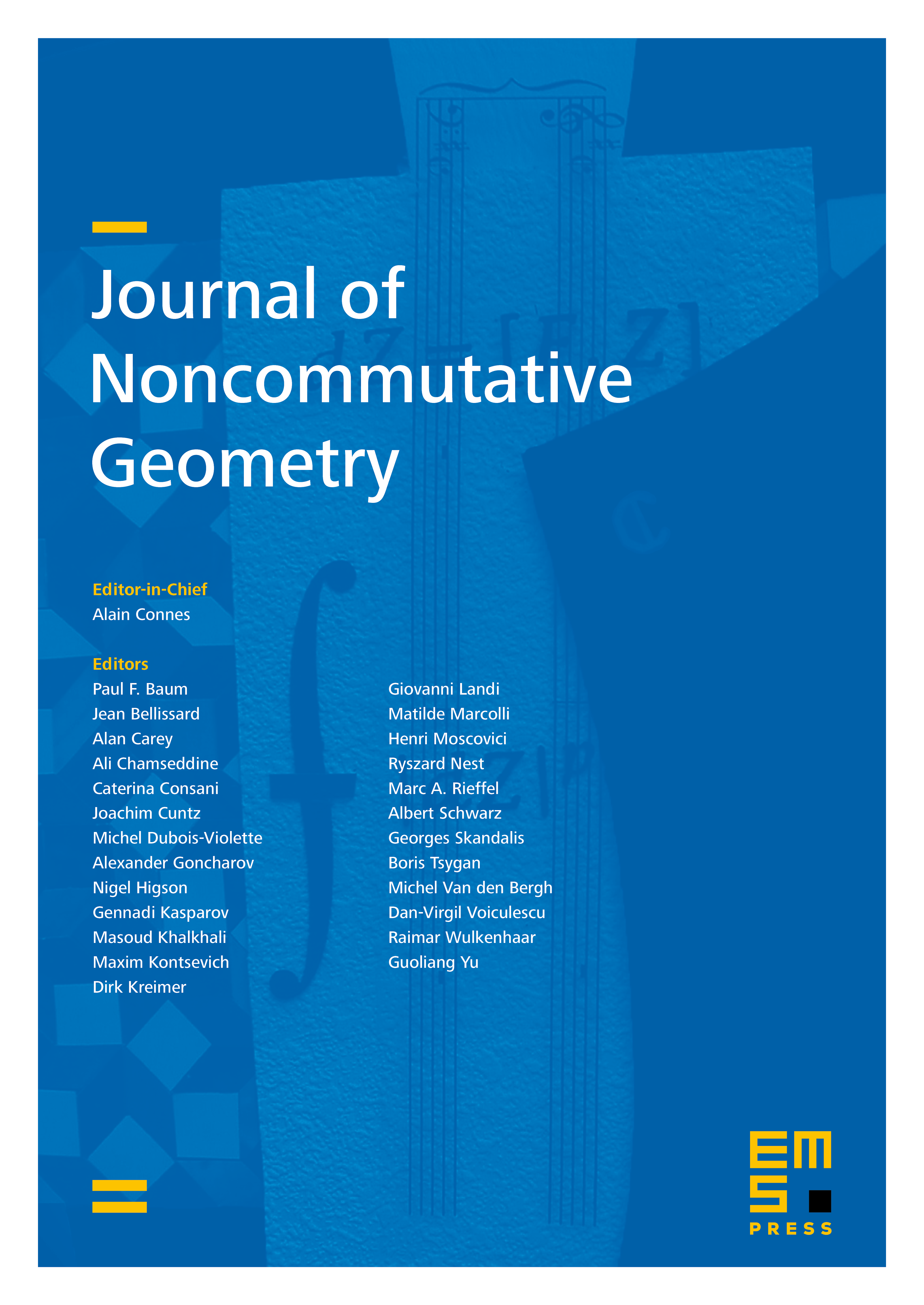 J. Noncommut. Geom. cover