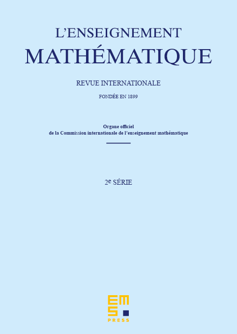 Commission Internationale de l'Enseignement Mathématique. Inaugural Emma Castelnuovo Award for excellence in the practice of mathematics education cover
