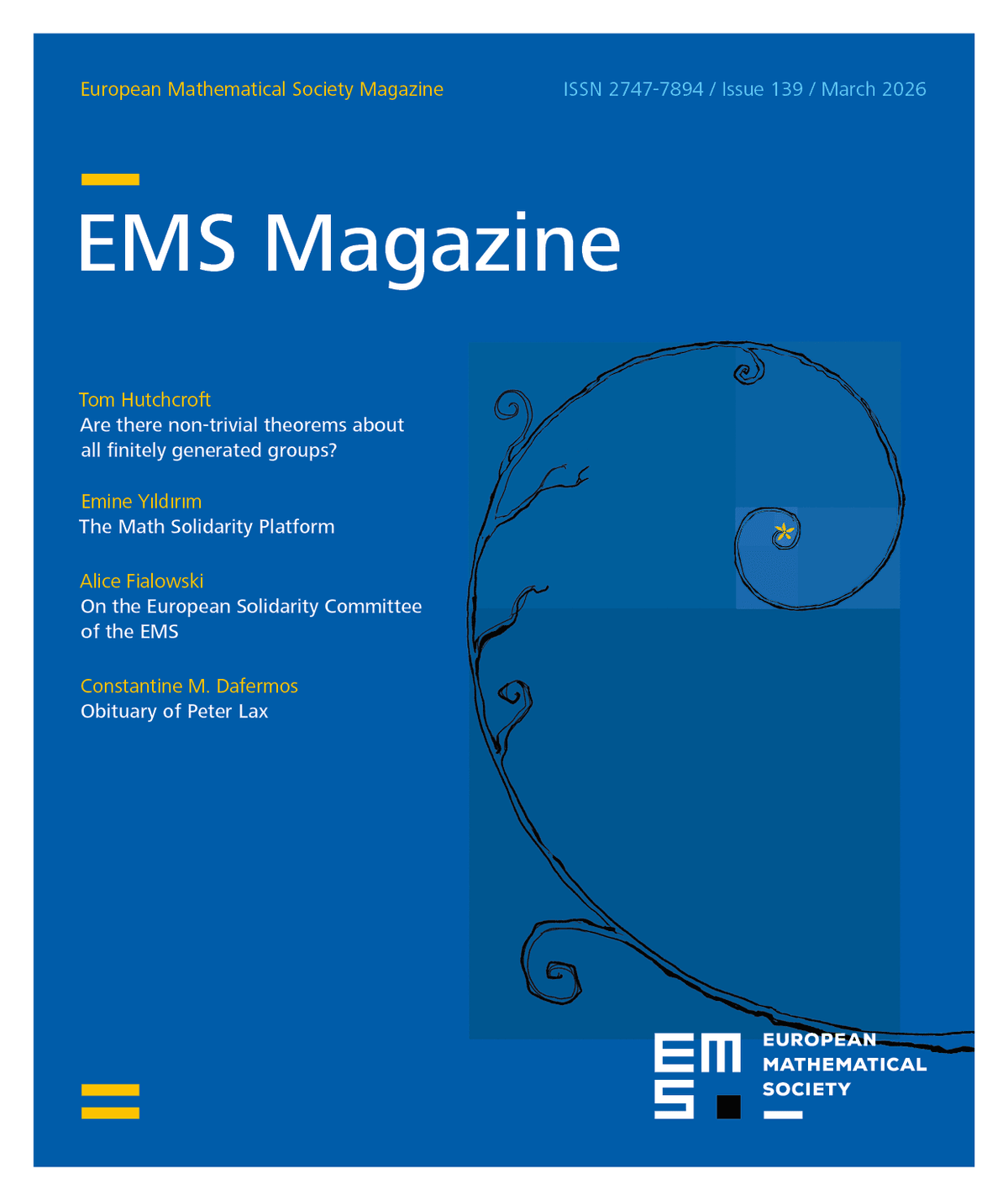 Eur. Math. Soc. Mag. cover