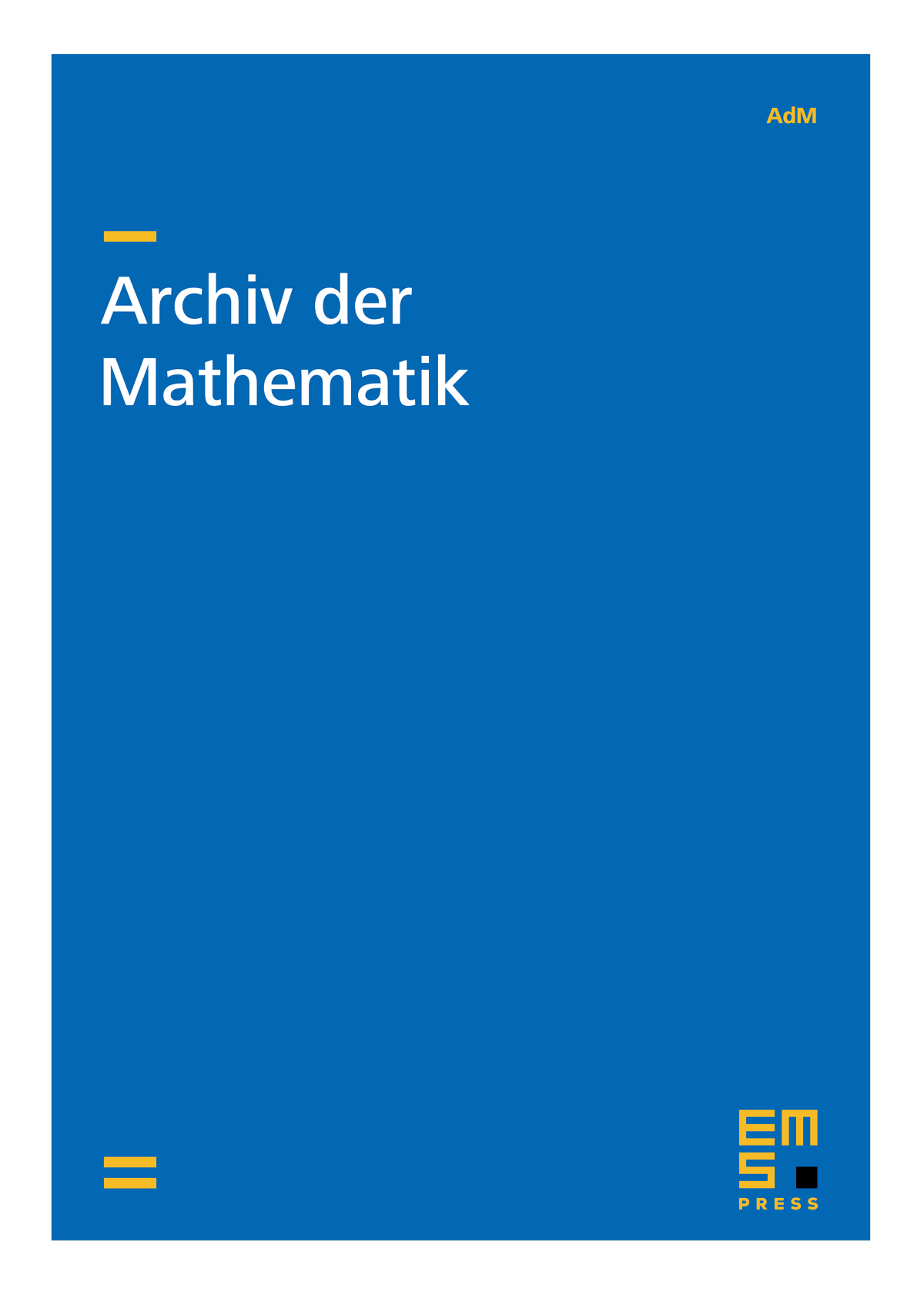 Cover of Archiv der Mathematik