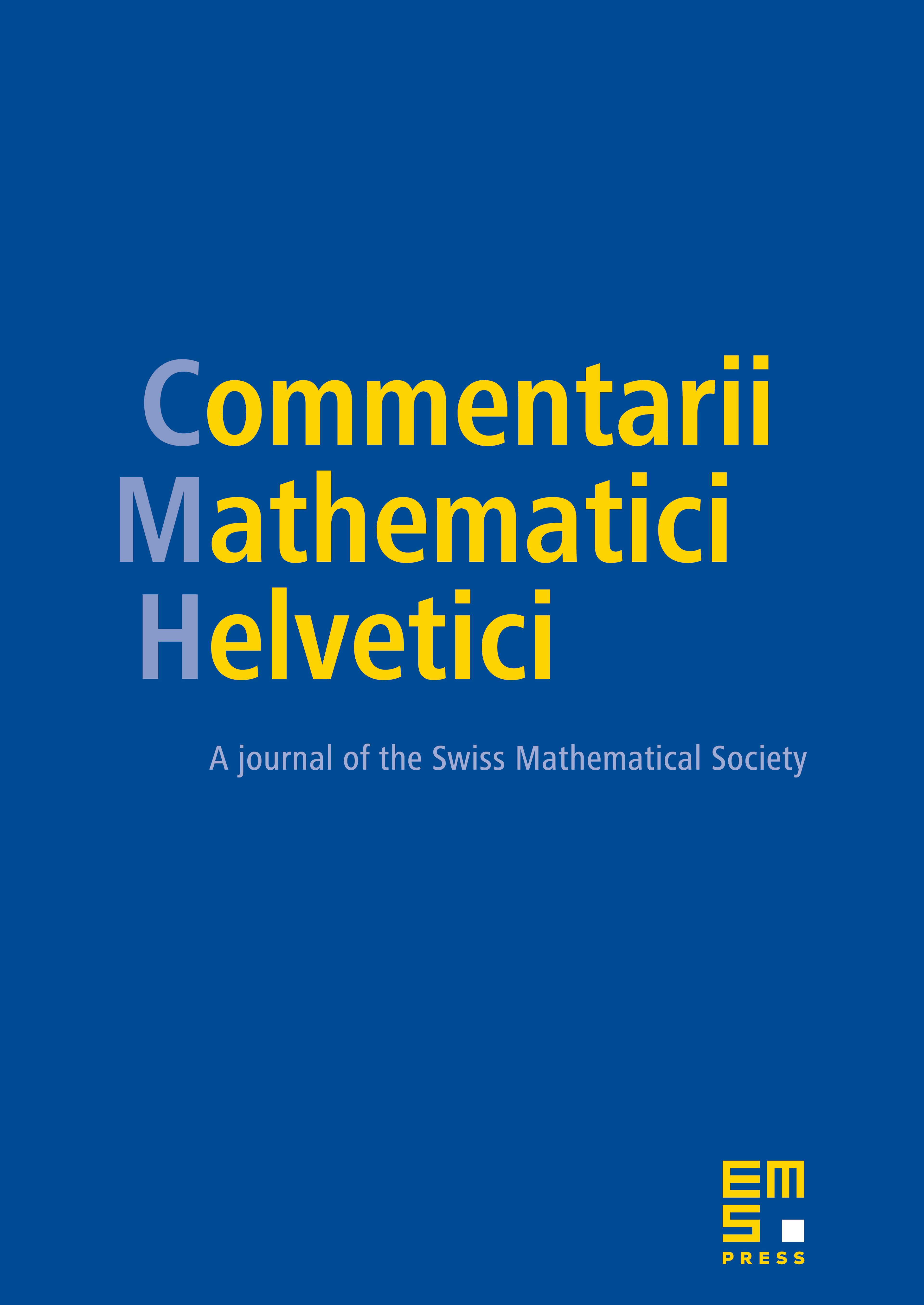 Commentarii Mathematici Helvetici cover