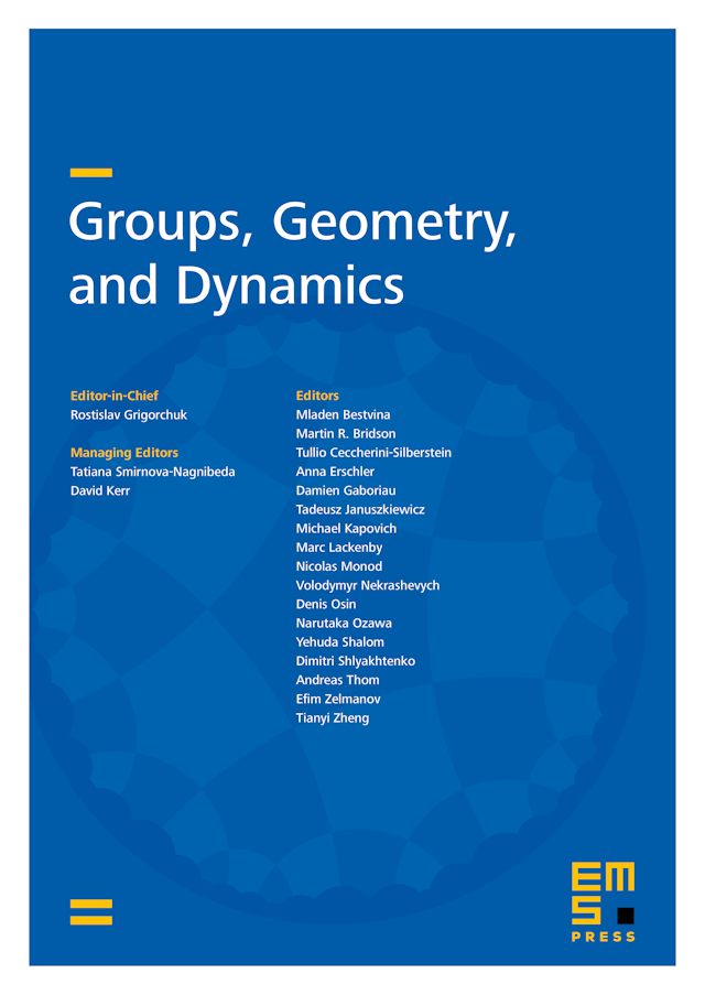 Groups, Geometry, and Dynamics