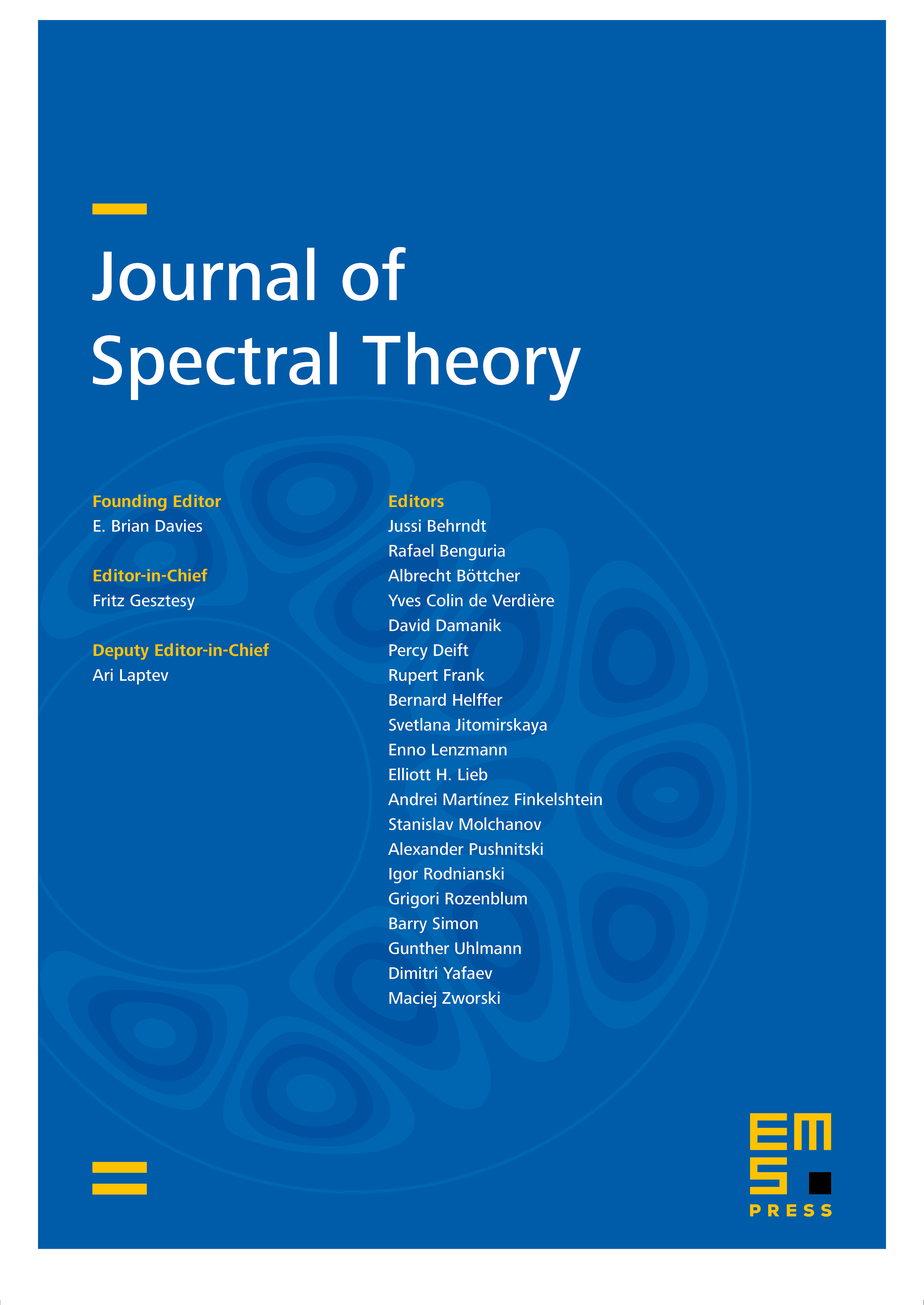 J. Spectr. Theory cover
